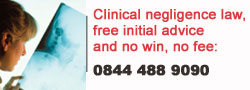 Free initial clinical negligence advice: 0844 245 6602