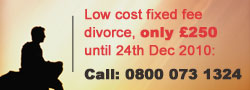 Fixed fee divorce from only &pound;250+VAT in September