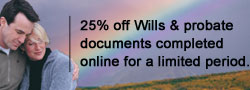 25% off online probate documents