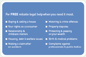 Free reliable legal help when you need it most