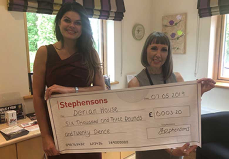 Stephensons raises over &#163;6000 for Derian House Hospice
