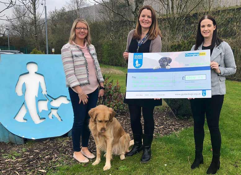 Charity of the year donation - Guide Dogs for the Blind Association