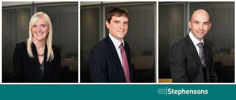 Three solicitors promoted to Partner at Stephensons