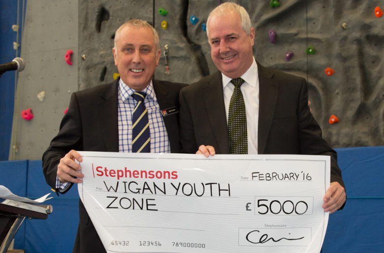 &#163;5,000 support for Wigan Youth Zone