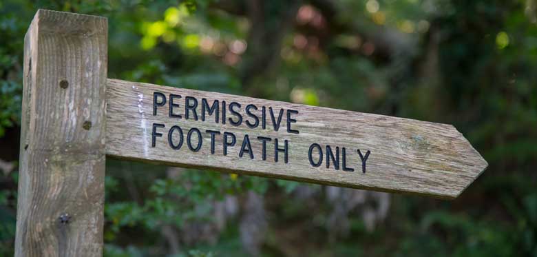 What is a permissive right of way?