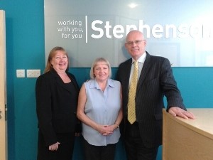 Ann Harrison, Sharon Charters and Andrew Mountain